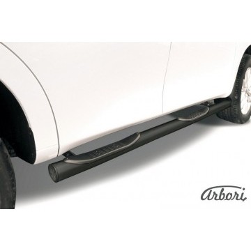 Защита порогов d76 с проступями Arbori черн. для Nissan PATROL 2012-2014