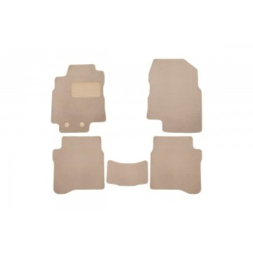 Коврики в салон Klever Premium NISSAN Primera (P12) АКПП 2002-2008, сед., 5 шт. (текстиль, бежевые)