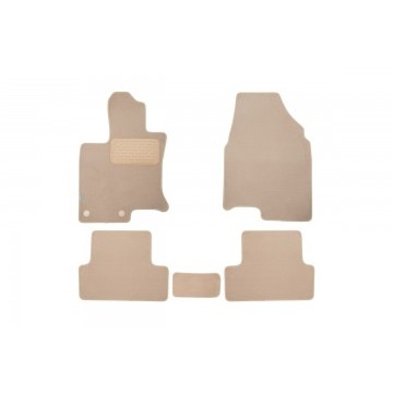 Коврики в салон Klever Premium NISSAN Qashqai 2007-2014, кросс., 5 шт. (текстиль, бежевые)