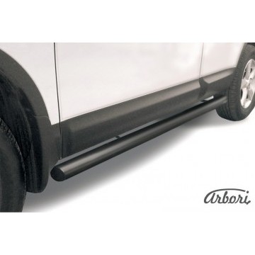 Защита порогов d76 труба Arbori черн. для Nissan QASHQAI 2007-2010