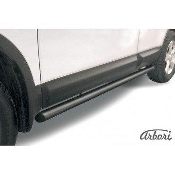 Защита порогов d57 труба Arbori черн. для Nissan QASHQAI 2007-2010