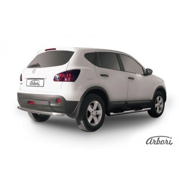 Защита заднего бампера d57 Arbori нерж. сталь для Nissan QASHQAI 2011-2013