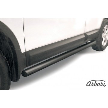 Защита порогов d76 труба Arbori черн. для Nissan QASHQAI 2011-2013