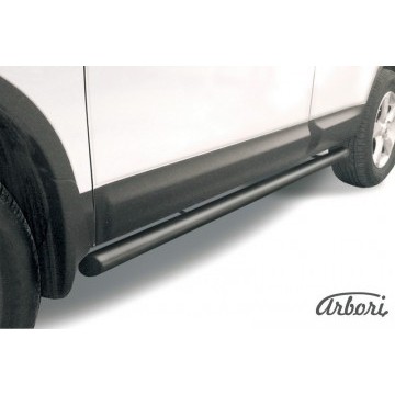 Защита порогов d57 труба Arbori черн. для Nissan QASHQAI 2011-2013