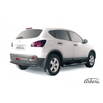 Защита заднего бампера d57 Arbori черн. для Nissan QASHQAI+2 2011-2013