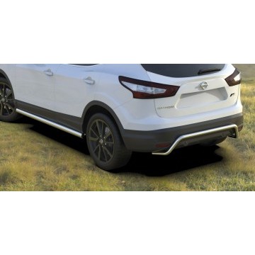 Защита порогов d76 труба Arbori нерж. сталь для NISSAN Qashqai 2014-нв