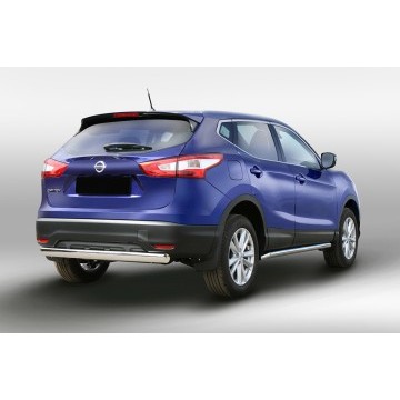 Защита задняя 75х42 овальная,Nissan Qashqai 2014-, NQSH.75.5080