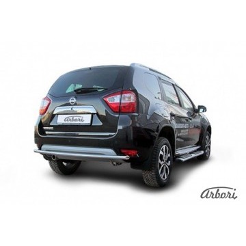 Защита заднего бампера d42 Arbori нерж. сталь для NISSAN Terrano 2014-нв