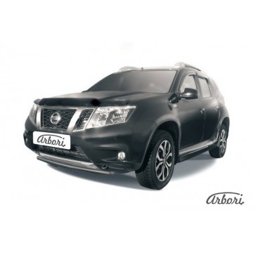 Защита переднего бампера d42 Arbori черн. для NISSAN Terrano 2014-нв