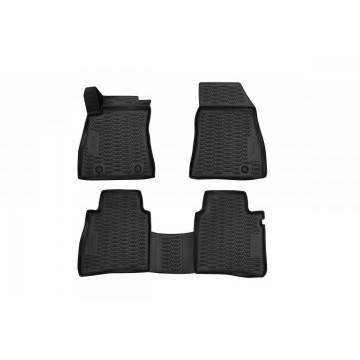 Коврики 3D в салон NISSAN Tiida, 03/2015->, хб., 4 шт. (полиуретан)