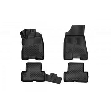 Коврики 3D в салон NISSAN X-Trail, 01/2007-12/2015, кросс., правый руль, 4шт. (полиуретан)