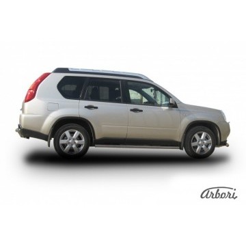 Защита порогов d57 труба Arbori нерж. сталь для Nissan X-TRAIL 2007-2011