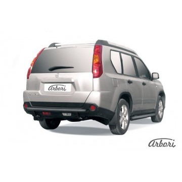 Защита заднего бампера d57 Arbori черн. для Nissan X-TRAIL 2007-2011