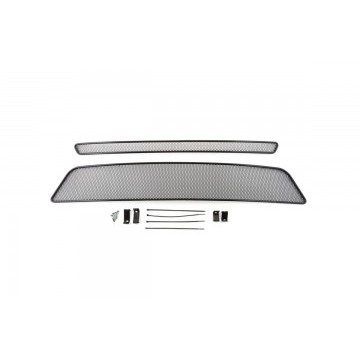 Сетка на бампер внешняя для NISSAN X-Trail 2010-2015, 2 шт., черн., 10 мм