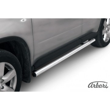 Защита порогов d57 труба Arbori нерж. сталь для Nissan X-TRAIL 2011-2015
