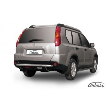 Защита заднего бампера d57 Arbori нерж. сталь для Nissan X-TRAIL 2011-2015