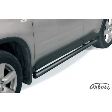 Защита порогов d57 труба Arbori черн. для Nissan X-TRAIL 2011-2015
