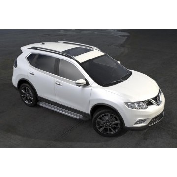 Комплект алюминиевых порогов Arbori Standart Silver 1700 для NISSAN X-Trail 2015-нв