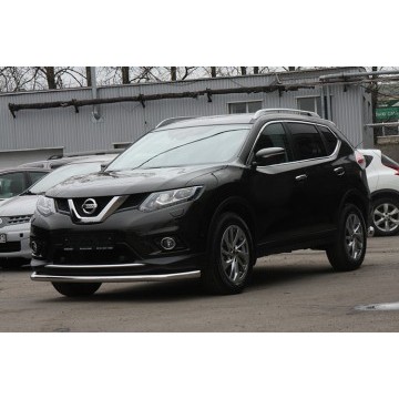 Защита переднего бампера труба d60, Nissan X-Trail 2015-