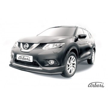 Защита переднего бампера d57 Arbori черн. для NISSAN X-Trail 2015-нв