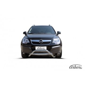 Кенгурятник d57 низкий Arbori нерж. сталь для Opel ANTARA 2006-2011