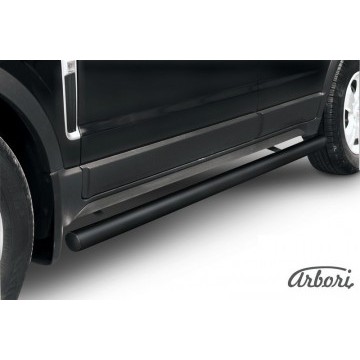 Защита порогов d76 труба Arbori черн. для Opel ANTARA 2006-2011