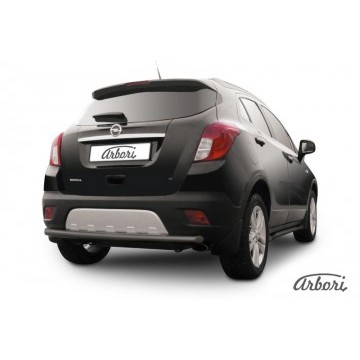 Защита заднего бампера d57 радиусная Arbori черн. для Opel Mokka 2013-2016