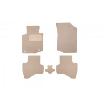 Коврики в салон Klever Premium PEUGEOT 107 3D, 5D 2005->, хб., 5 шт. (текстиль, бежевые)