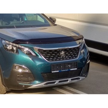 Дефлектор капота для Peugeot 3008, 2016-, Peugeot 5008, 2017-, темный