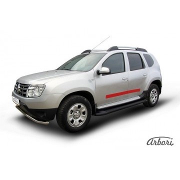 Комплект алюминиевых порогов Arbori Optima Black 1800 для RENAULT Duster 2010-2015