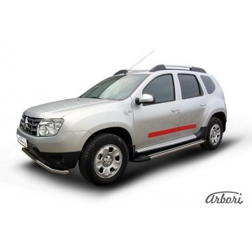 Комплект алюминиевых порогов Arbori Luxe Black 1800 для RENAULT Duster 2010-2015
