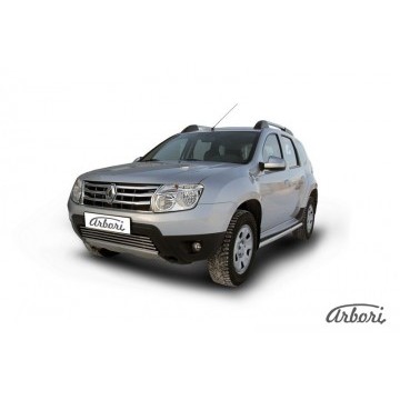 Защита порогов d57 труба Arbori нерж. сталь для RENAULT Duster 2010-2015
