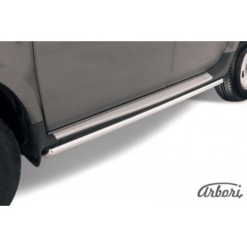 Защита порогов d42 труба Arbori нерж. сталь для RENAULT Duster 2010-2015