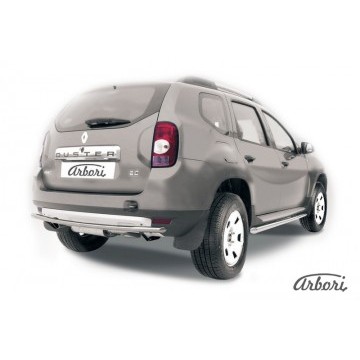 Защита заднего бампера d42 Arbori нерж. сталь для RENAULT Duster 2010-2015