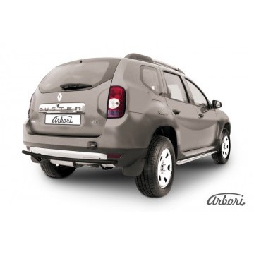 Защита заднего бампера d42 Arbori черн. для RENAULT Duster 2010-2015