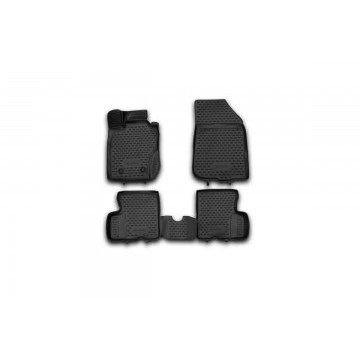 Коврики 3D в салон RENAULT Duster 4WD, 2011-2015, 4 шт. (полиуретан)