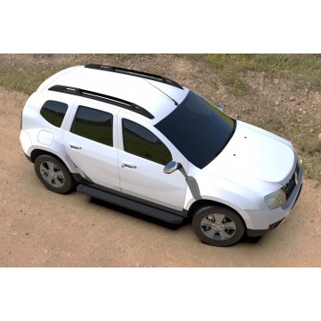 Комплект алюминиевых порогов Arbori Optima Black 1800 для RENAULT Duster 2015-нв