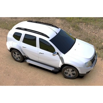 Комплект алюминиевых порогов Arbori Optima Silver 1800 для RENAULT Duster 2015-нв