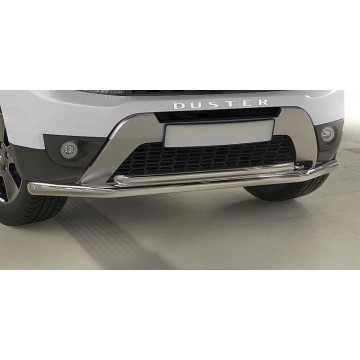 Защита переднего d57+d42 бампера двойная Arbori нерж. сталь для RENAULT Duster 2015-нв