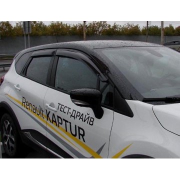 Дефлекторы окон 4 door RENAULT KAPTUR, 2013-,темн.