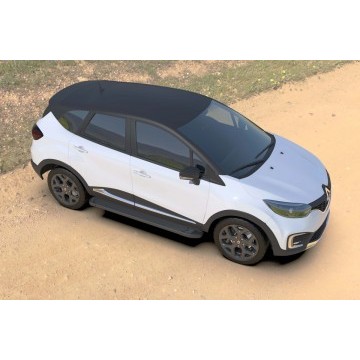 Комплект алюминиевых порогов Arbori Optima Black 1700 для RENAULT Kaptur 2016-нв