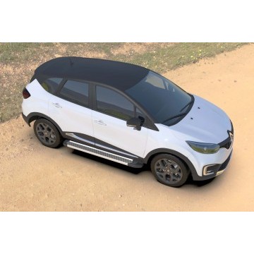 Комплект алюминиевых порогов Arbori Standart Silver 1700 для RENAULT Kaptur 2016-нв