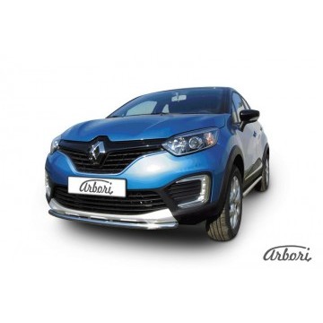 Защита переднего бампера Arbori d42 RENAULT KAPTUR 2016-
