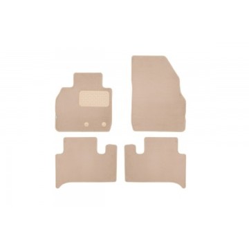 Коврики в салон Klever Premium RENAULT Scenic II АКПП 2003-2009, ун., 4 шт. (текстиль, бежевые)