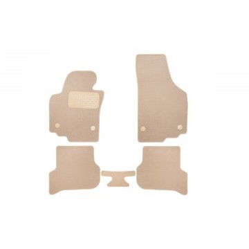 Коврики в салон Klever Premium SEAT Altea Freetrack АКПП 2007-2009, мв., 5 шт. (текстиль, бежевые)