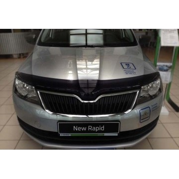 Дефлектор капота темный SKODA Rapid 2012-
