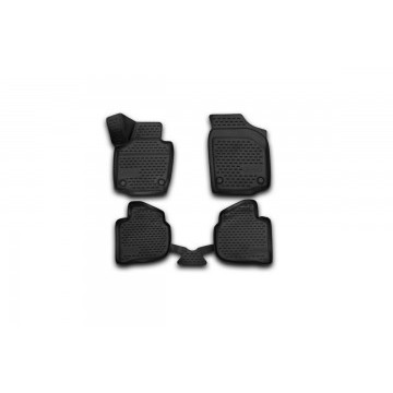 Коврики 3D в салон SKODA Rapid, 2013-> 4 шт. (полиуретан)