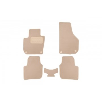 Коврики в салон Klever Premium SKODA Superb АКПП 2008-2015, сед., 5 шт. (текстиль, бежевые)