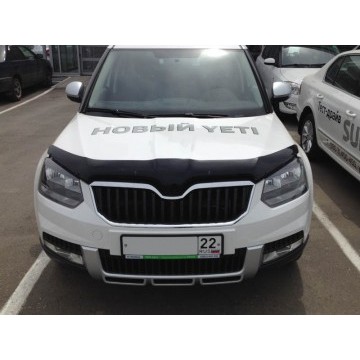 Дефлектор капота темный SKODA YETI 2013-2018
