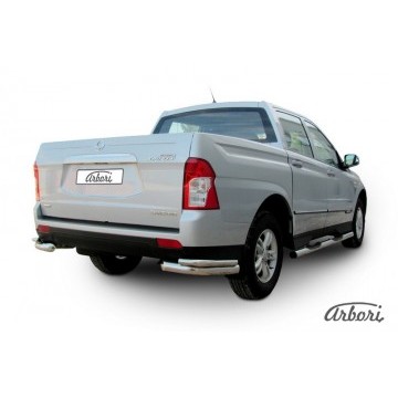 Уголки d76+d42 двойные Arbori нерж. сталь для SsangYong ACTYON SPORT 2013-2016